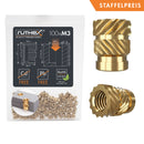 ruthex thread insert M3 (100 pieces) - threaded bushings for 3D printing