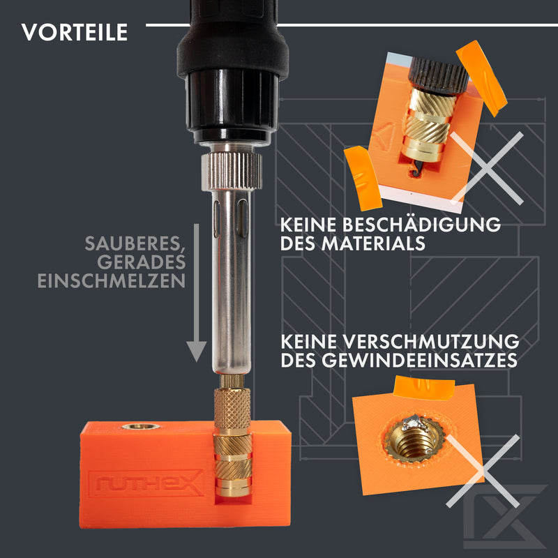 Jeu De Pointes à Souder Laiton Pour Inserts Filetés – 7 Tailles M2 à M8 – Compatible Stations Hakko, FX888D – Idéal Impression 3D