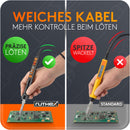 ruthex 900M Lötkolben mit LED-Display - 90W - Temperatur Einstellbar 150~500 ℃ - Abkühlphase mit LED Temperaturanzeige - Lötpistole mit 900M Lötspitze inklusive Ablageständer