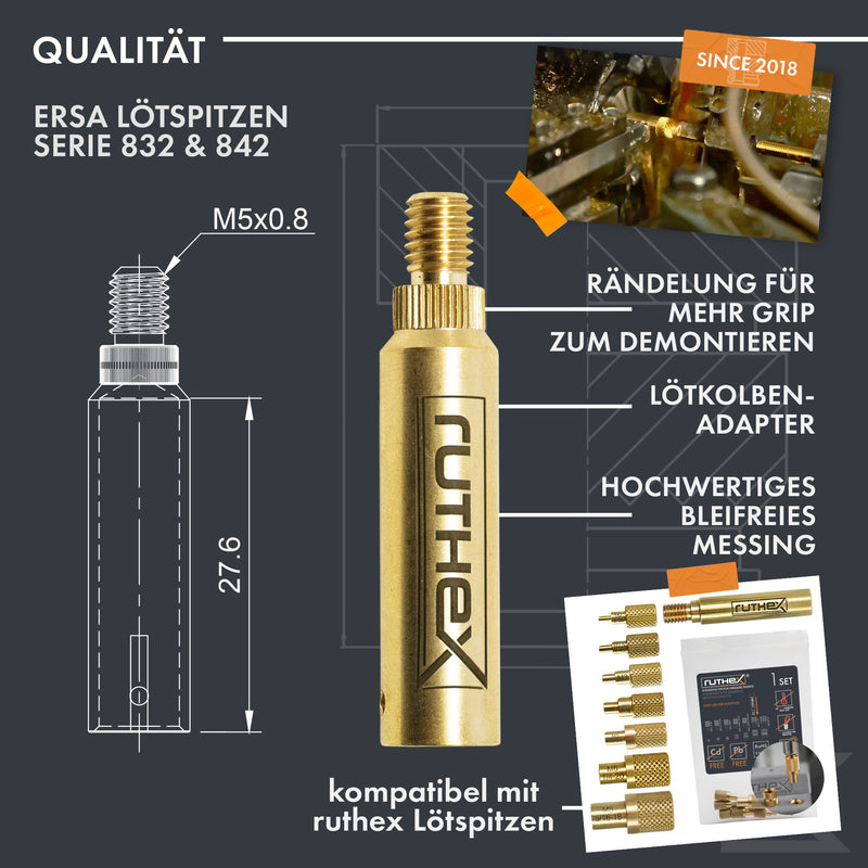 ERSA Spitzen-Set der gängigstenTypen aus 832er Serie, mit Lötdrahtprobe ERSA Spitzen-Set der gängigstenTypen aus 832er Serie, mit Lötdrahtprobe