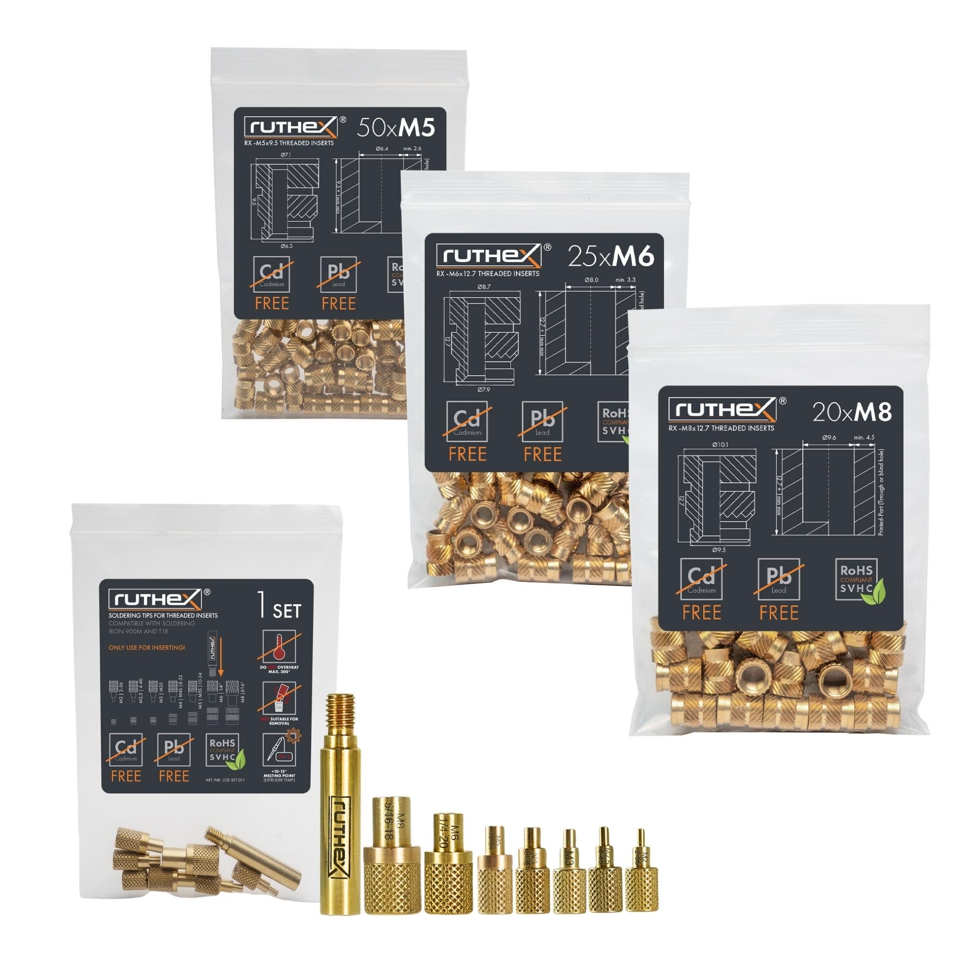 Gewindeeinsatz Lötspitzen Set 130PC - 60W Lötkolben Für 3D-Druck Zubehör