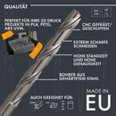 ruthex HSS Bohrerset für Gewindeeinsätze - M2, M2,5, M3, M4, M5, M6 & 1/4" – Bohren in Kunststoff, PLA, PETG, uvm. - 3,2 + 4 + 5,6 + 6,4 + 8mm ∅