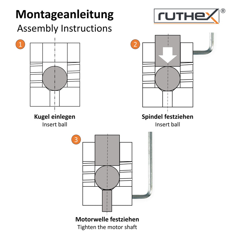 Einauanleitung montageanleitung einau 3d drucker kupplung z achse wobbling kugel